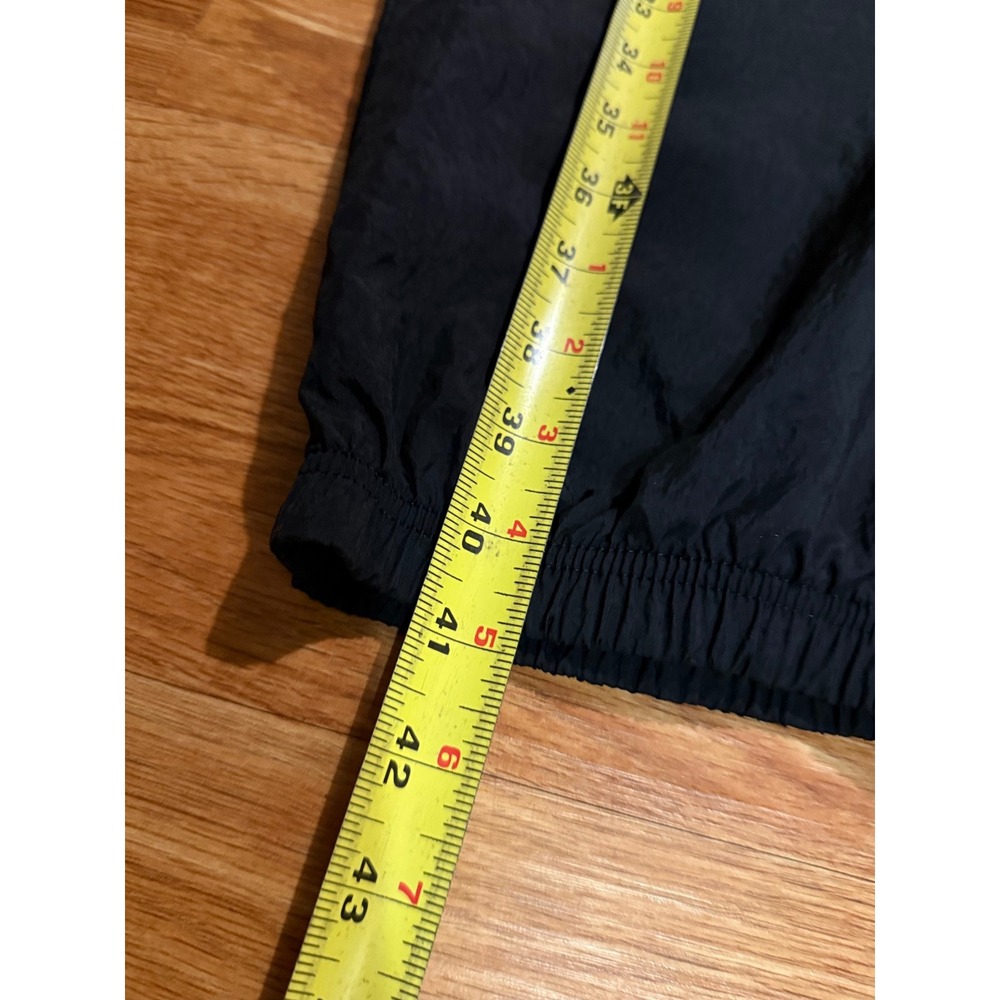 Adidas Mens Y2K Track Pants Black Orange Stripe Nylon Windbreaker Joggers 2XL - Picture 7 of 7
